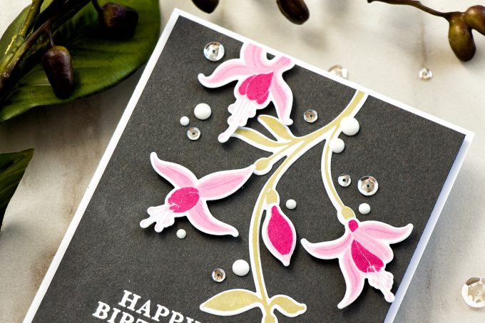 Hero Arts | Color Layering Fuchsia Happy Birthday Card by Yana Smakula