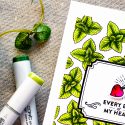 Hero Arts | My Monthly Hero March 2017 Kit - Every Beet Of My Heart Card with Mint Copic Colored Background by Yana Smakula