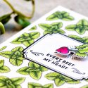 Hero Arts | My Monthly Hero March 2017 Kit - Every Beet Of My Heart Card with Mint Copic Colored Background by Yana Smakula