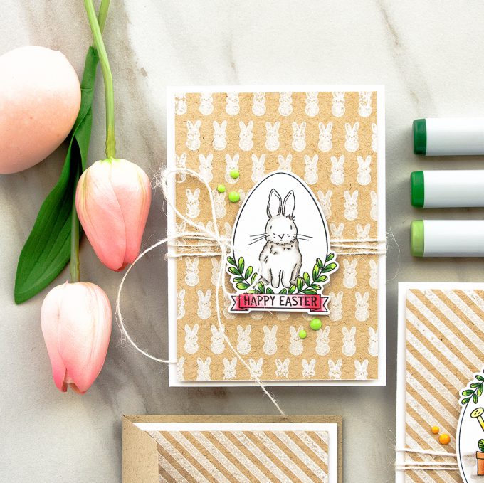 Simon Says Stamp | Quick Copic Colored Easter & Spring Cards using Spring Seeds stamp set. Cards by Yana Smakula