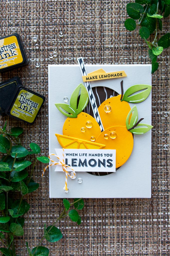 Spellbinders | Market Fresh Collection by Debi Adams. When Life Gives You Lemons - Make Lemonade card by Yana Smakula using Make Mine Lemon Lime Dies 