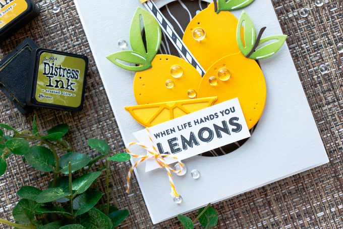 Spellbinders | Market Fresh Collection by Debi Adams. When Life Gives You Lemons - Make Lemonade card by Yana Smakula using Make Mine Lemon Lime Dies 