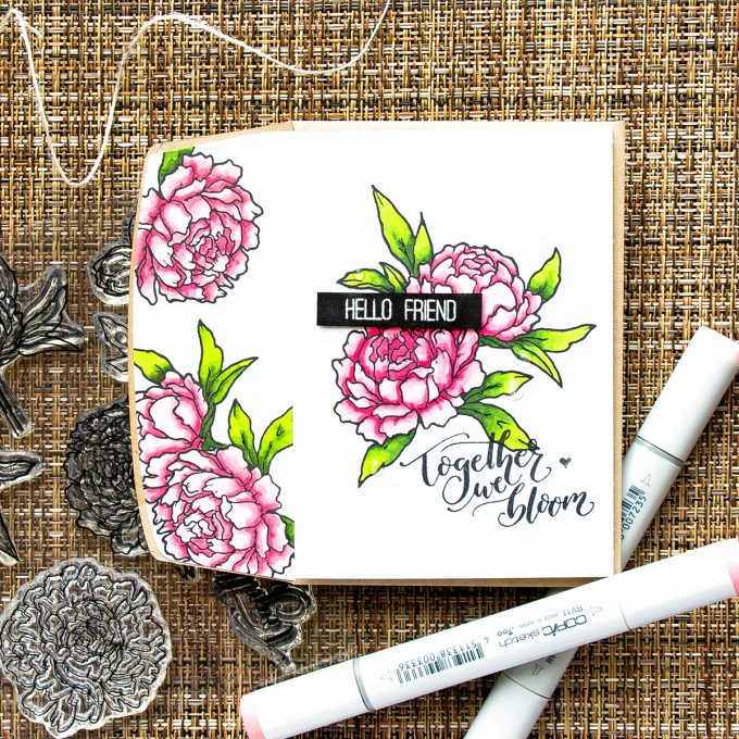 Studio Katia | Together We Bloom Handmade Card by Yana Smakula 