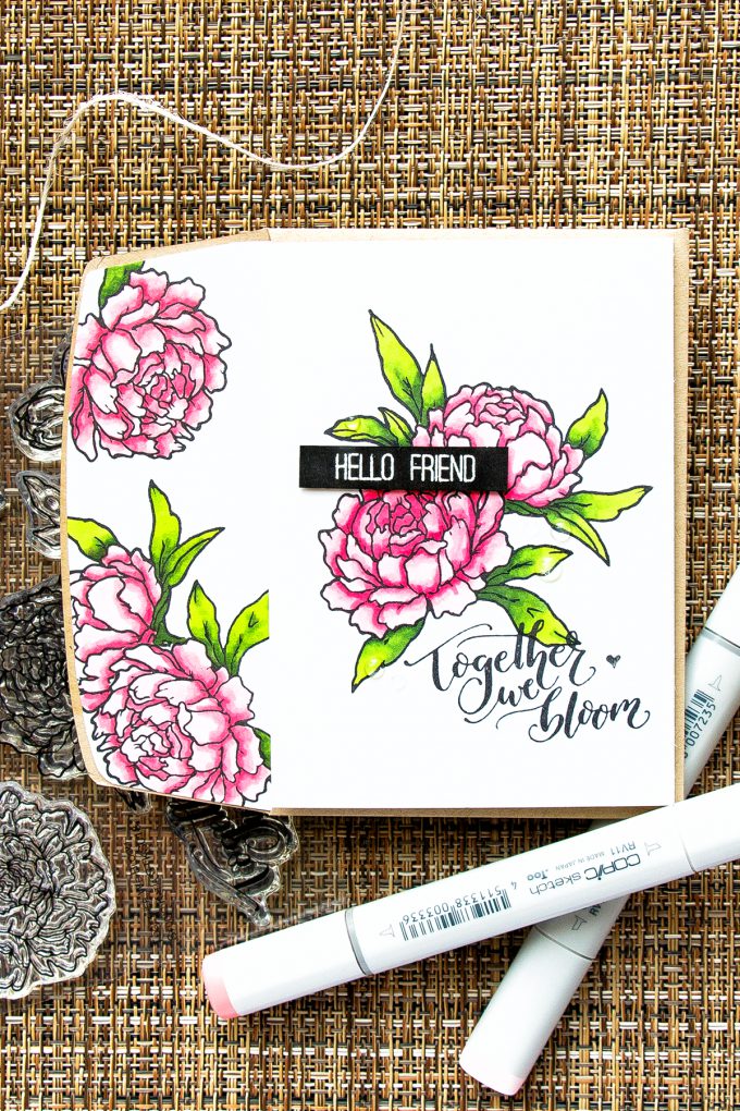 Studio Katia | Together We Bloom Handmade Card by Yana Smakula 