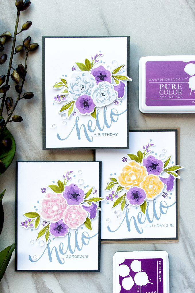 WPlus9 | Petunias and Peonies Cards