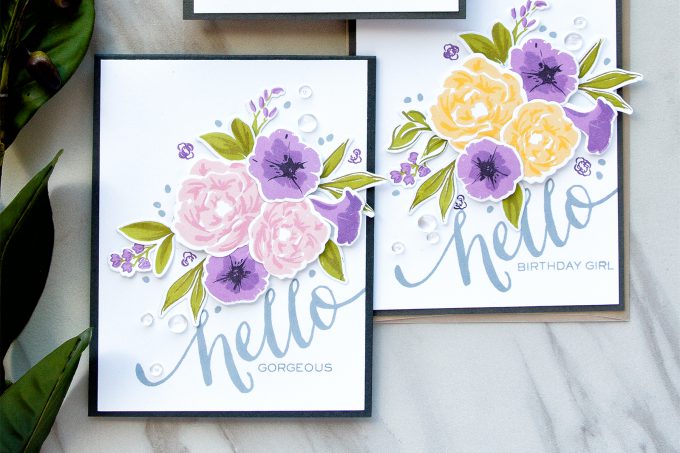 WPlus9 | Petunias and Peonies Cards