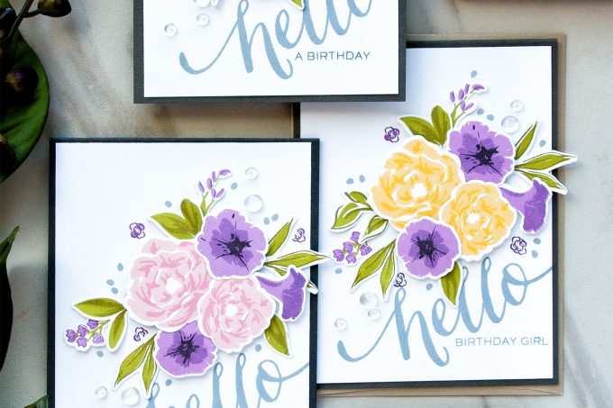 WPlus9 | Petunias and Peonies Cards