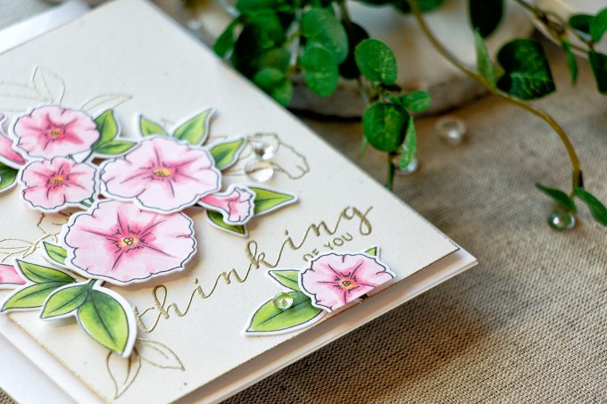 WPlus9 | Modern Petunias - Thinking of You Card