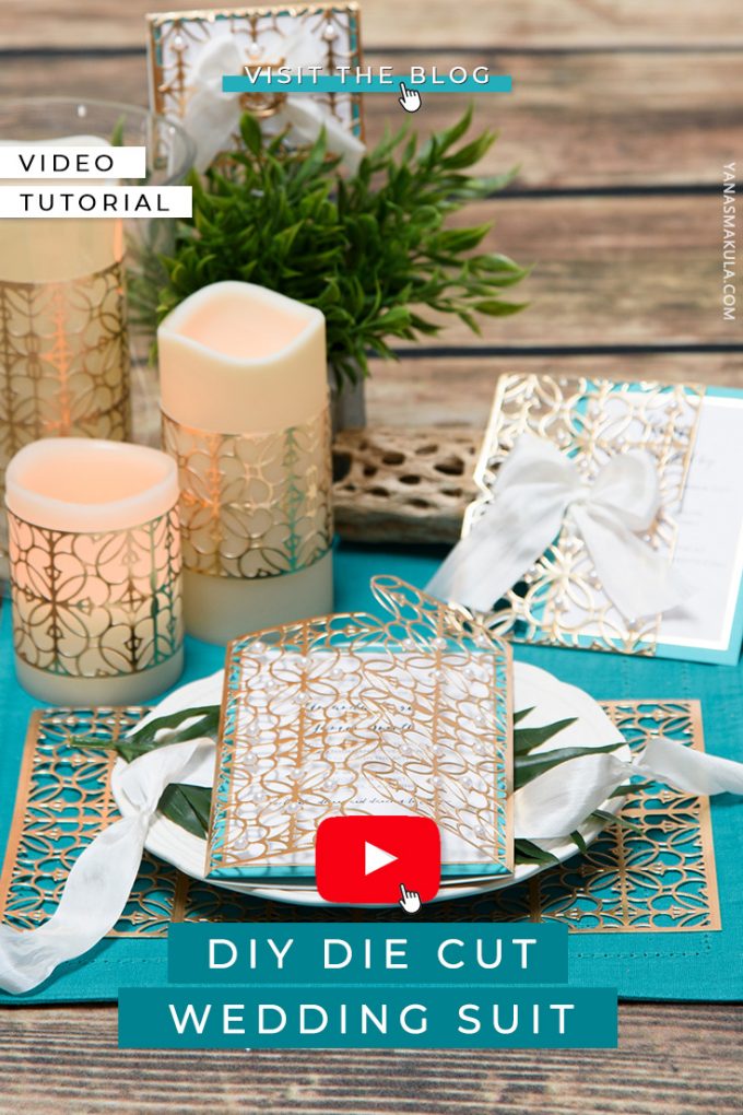 Spellbinders | Wedding Inspiration with Vintage Elegance Collection. Video tutorial by Yana Smakula. DIY Die Cut Wedding Suit featuring Spellbinders Becca Feeken Filigree Booklet Dies S5-289 #spellbinders #neverstopmaking #diecutting #weddingstationery