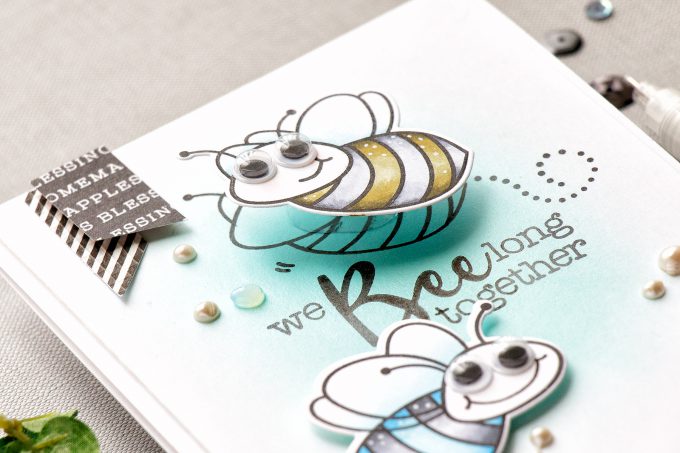 Honey Bee Stamps | Interactive Wobbler Bee Card. Video