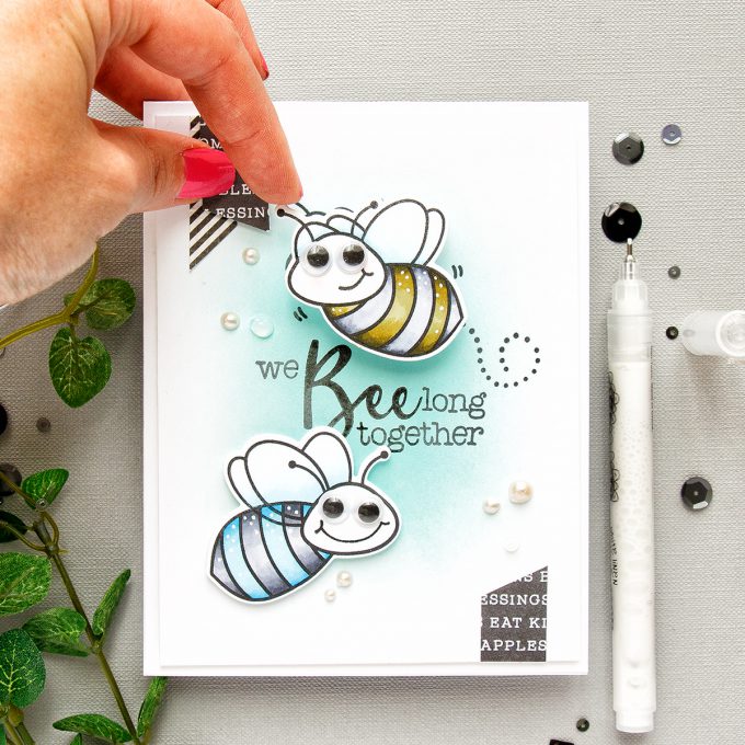 Honey Bee Stamps | Interactive Wobbler Bee Card. Video