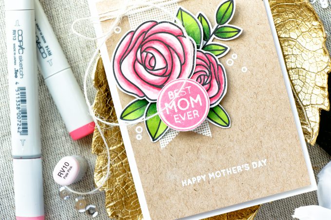 Simon Says Stamp | Elegant Happy Mother's Day Card with Best Mom Ever SSS130501 Stamp Set