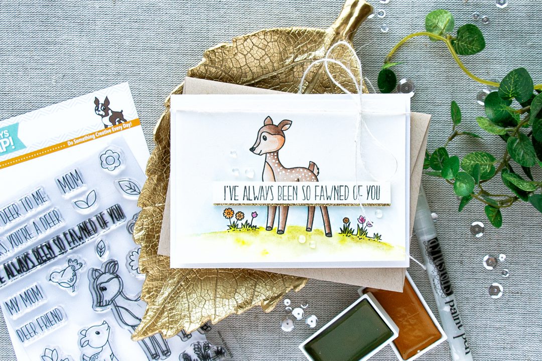 Simon Says Stamp | I've Always Been So Fawned Of You Watercolor Card by Yana Smakula