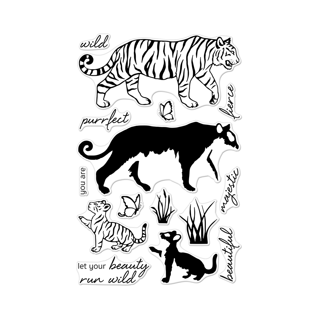 Hero Arts Coloring Layering Bengal Tigers Stamp set