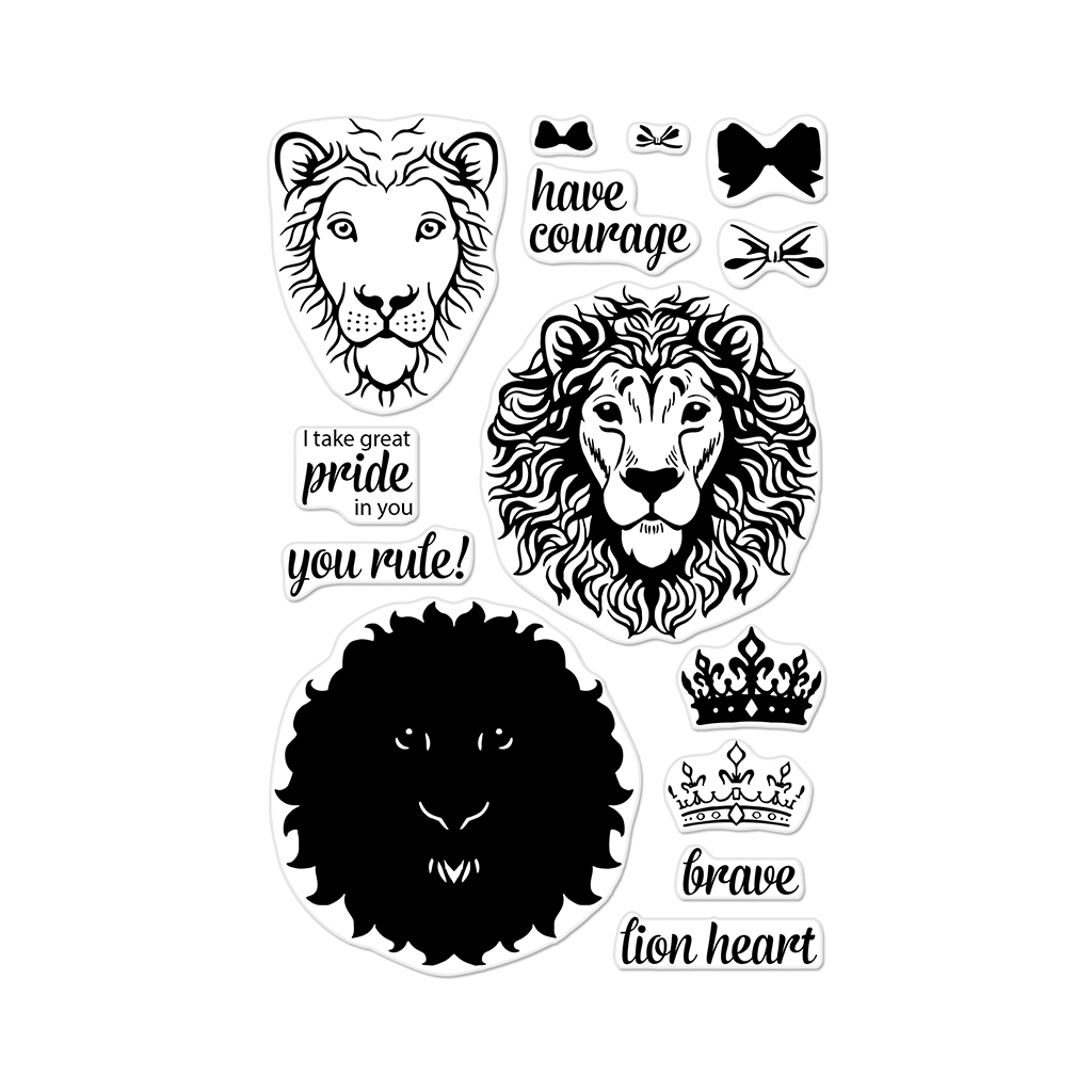 Hero Arts Coloring Layering Brave Lion Stamp set