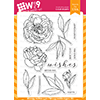 WPlus9 Modern Peonies Stamp Set