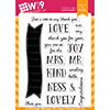 Wplus9 Bold Banner Greetings Stamp