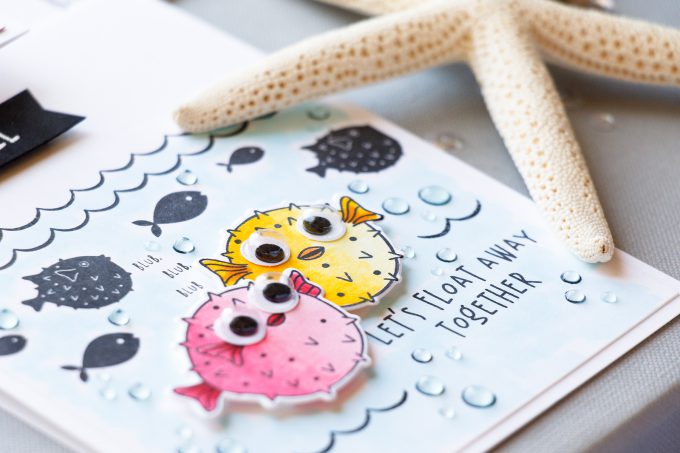 Hero Arts | Funny Puffer Fish Cards - Let's Float Away Together