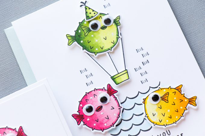 Hero Arts | Funny Puffer Fish Cards - Let's Float Away Together