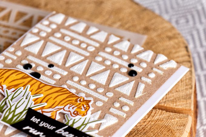 Hero Arts | Let Your Beauty Run Wild card by Yana Smakula. Using Color Layering Tiger stamp set