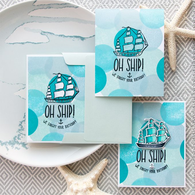 Simon Says Stamp | Oh Ship! We Forgot Your Birthday! Belated Birthday Card 3 Ways
