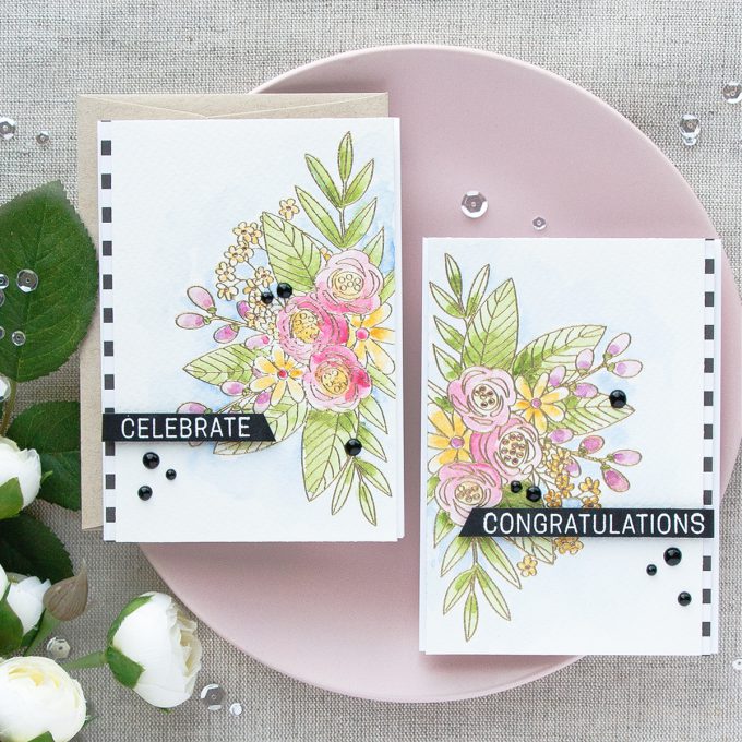 Simon Says Stamp | June 2017 Card Kit - Floral Watercolor Cards