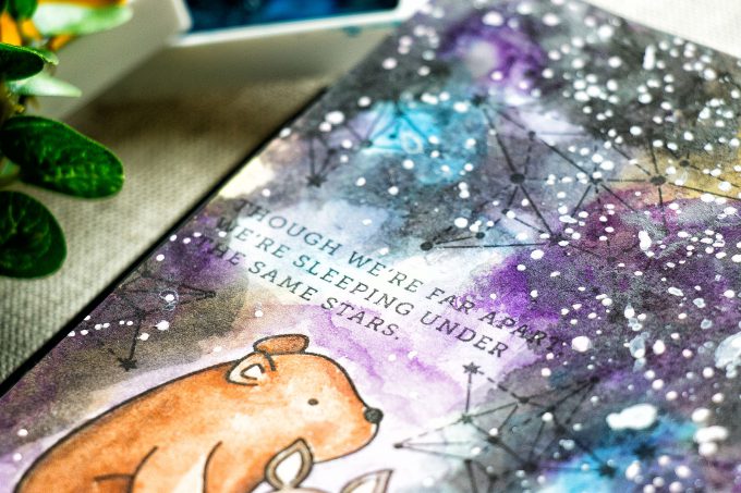 Simon Says Stamp | How To Make Watercolor Galaxy Missing You Card. Video