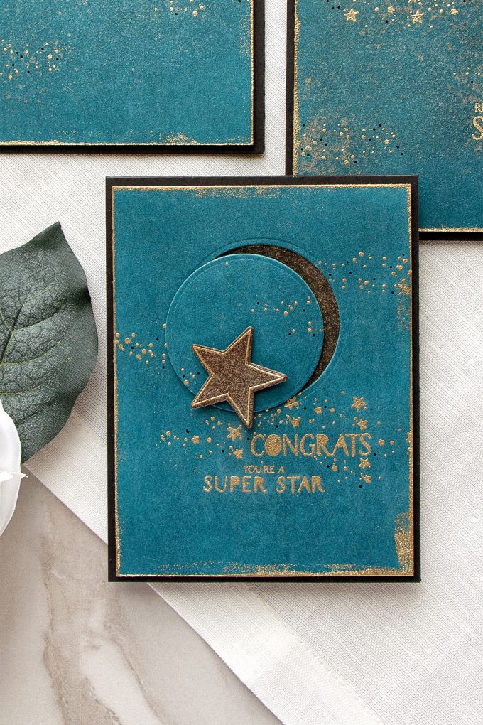 WPlus9 | Heat Embossed Stardust Cards 3 Ways