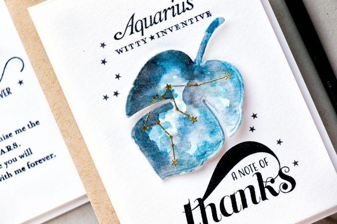 PTI | Watercolor Galaxy Thank You Cards Personalized With Constellations