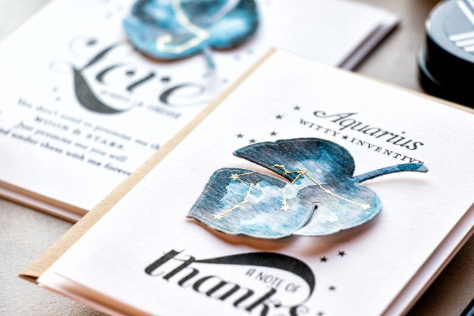 PTI | Watercolor Galaxy Thank You Cards Personalized With Constellations