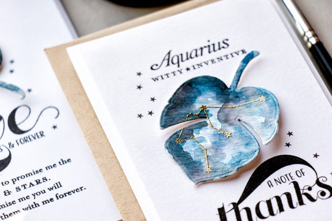 PTI | Watercolor Galaxy Thank You Cards Personalized With Constellations