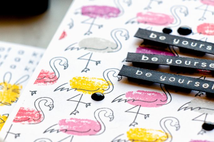 Simon Says Stamp | Faux Fingerprint Stamping - Quick & Funny Stamped Patterns. Be Yourself Card by Yana Smakula