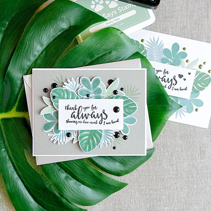 Simon Says Stamp | Tropical Foliage Card