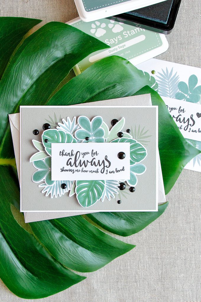 Simon Says Stamp | Tropical Foliage Card