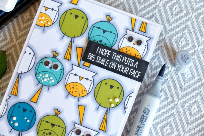 WPlus9 | I Hope This Card Puts A Smile On Your Face using Happy Birds stamp set. Handmade card by Yana Smakula