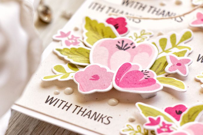 WPlus9 | Dimensional Floral Pattern with Southern Florals - With Thanks Card 