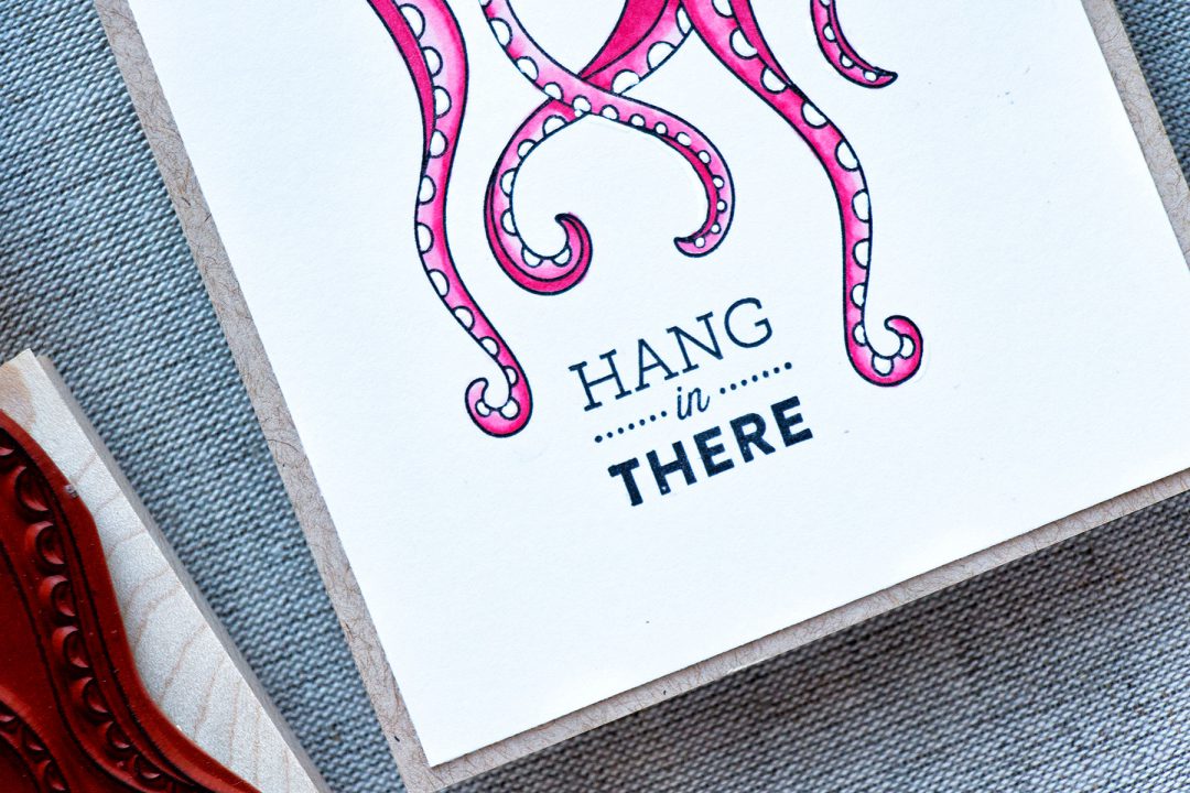 Hero Arts | Hang In There Tentacles Card