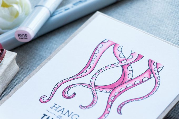 Hero Arts | Hang In There Tentacles Card