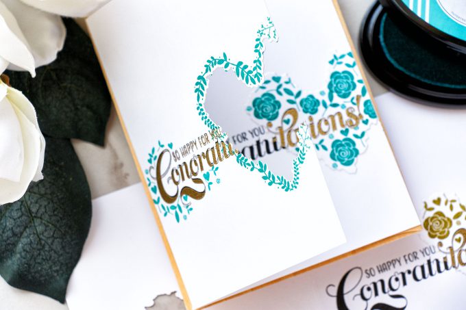 PTI | One Layer Stamped & Die Cut Wedding Congratulations Cards by Yana Smakula. Video Tutorial