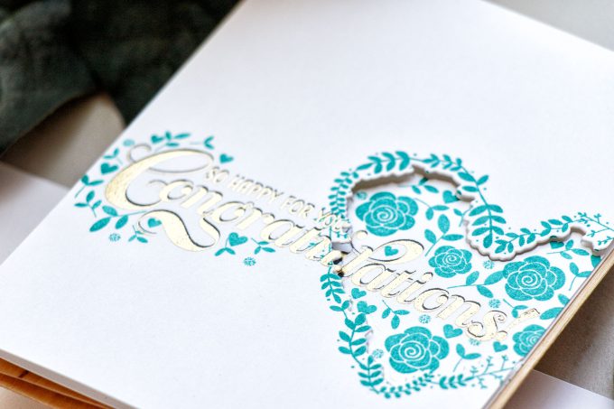 PTI | One Layer Stamped & Die Cut Wedding Congratulations Cards by Yana Smakula. Video Tutorial