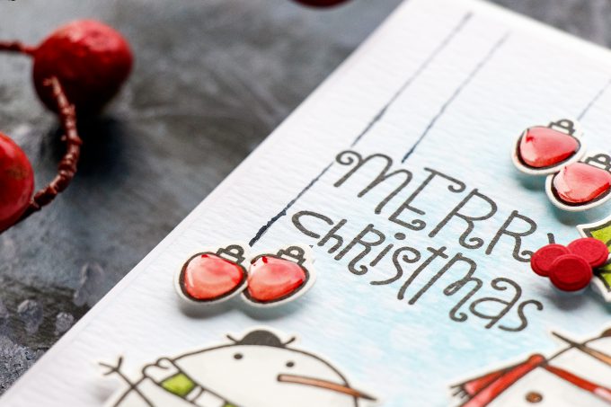 Paper Smooches | Christmas in July! Merry Christmas Watercolor Card. Blog Hop + Giveaway