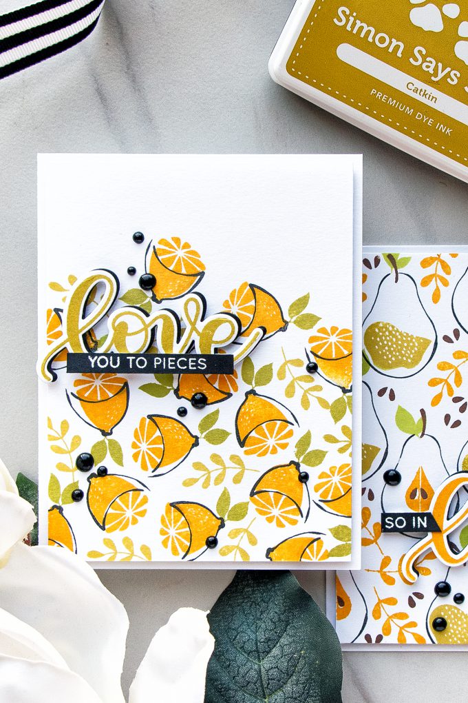 Simon Says Stamp | Artsy Fruit Patterns - Sweet Love You Cards