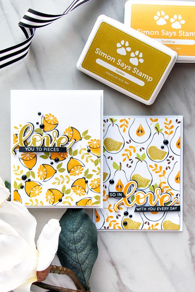 Simon Says Stamp | Artsy Fruit Patterns - Sweet Love You Cards