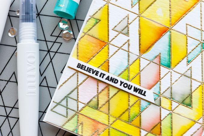 Simon Says Stamp | Believe It And You Will - Geometric Watercolor & Glaze Background