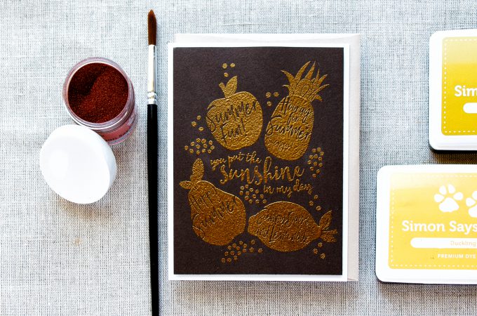 Simon Says Stamp | Heat Embossed Fruits