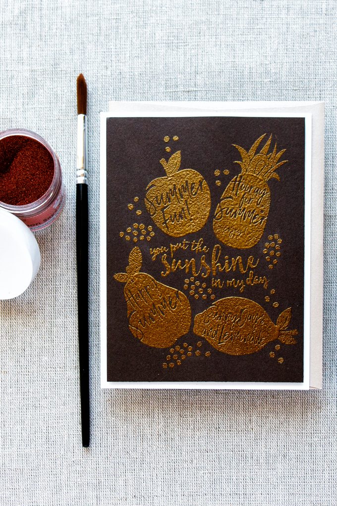 Simon Says Stamp | Heat Embossed Fruits