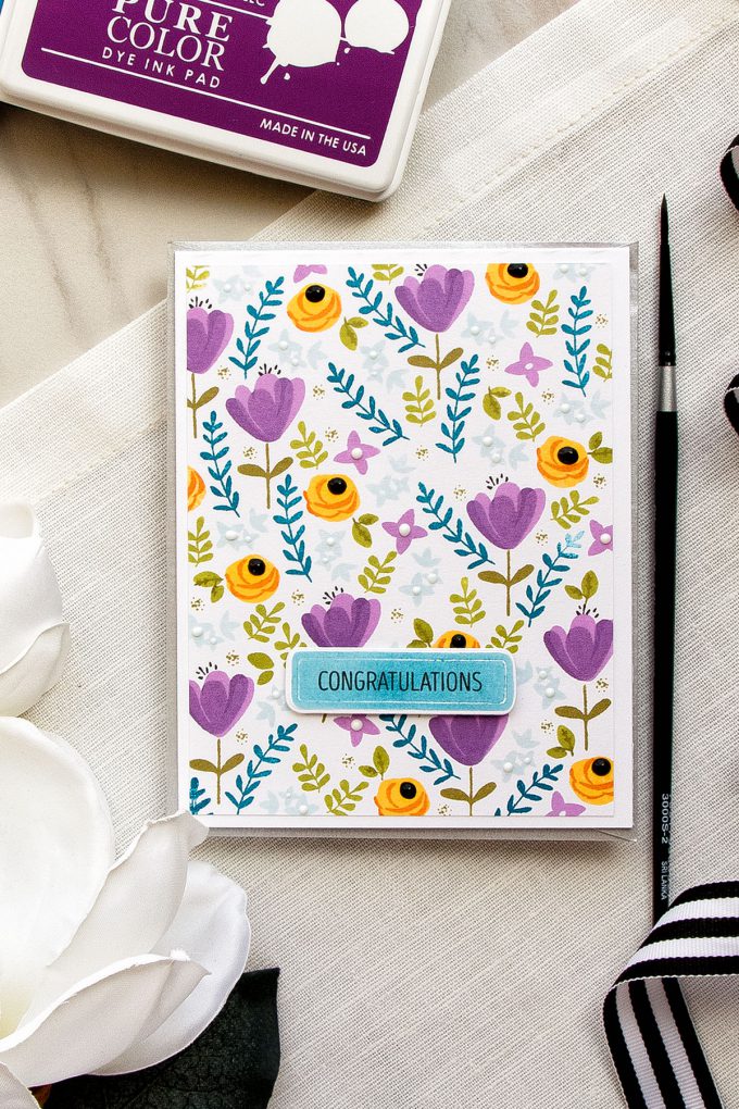 WPlus9 | Simple Stamped Floral Patterns with Southern Summer Florals