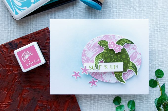Hero Arts | Surf's Up Color Layering Turtle Card by Yana Smakula. Summer 2017
