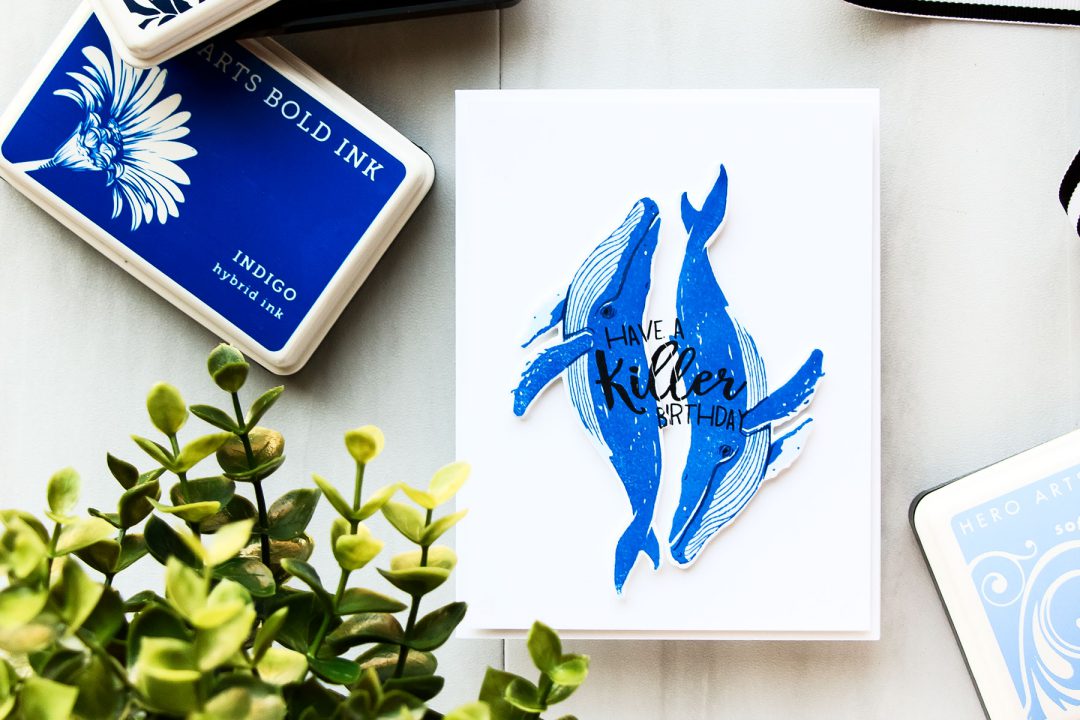 Hero Arts | Have A Killer Birthday Color Layering Whale Card by Yana Smakula