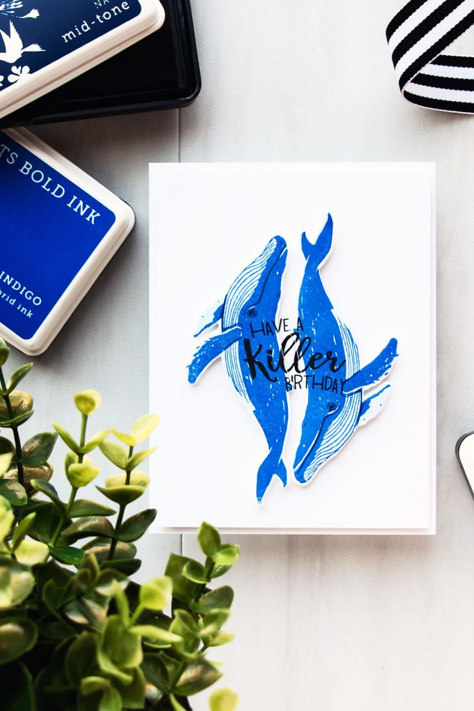 Hero Arts | Have A Killer Birthday Color Layering Whale Card by Yana Smakula